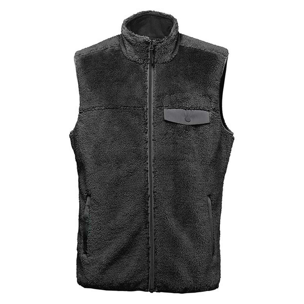 Men's Bergen Sherpa Fleece Vest - Black - Front