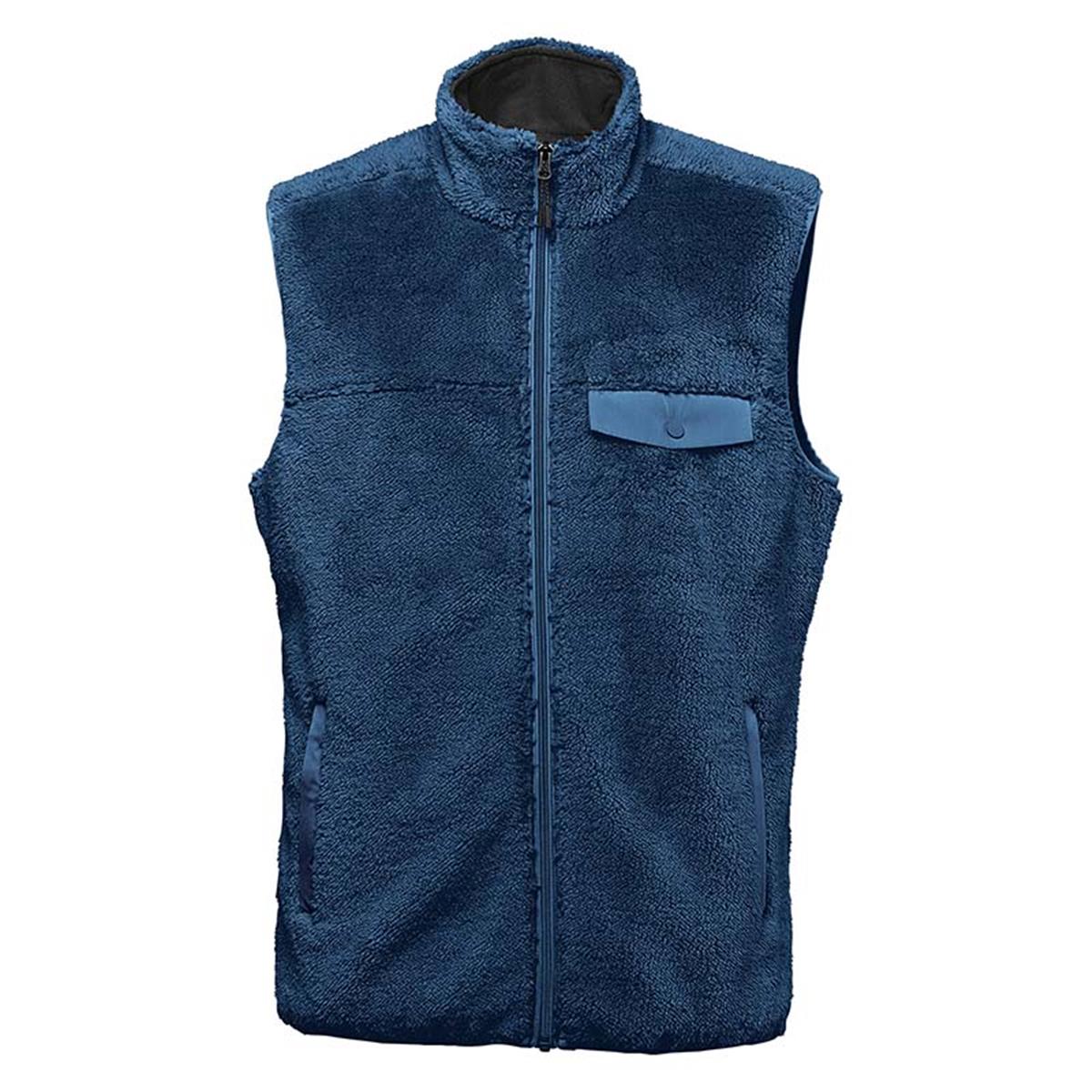 Men's Bergen Sherpa Fleece Vest - Indigo - Front