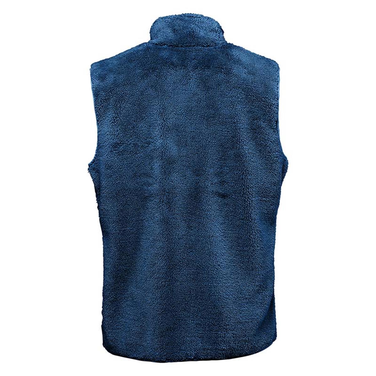 Men's Bergen Sherpa Fleece Vest - Indigo - Back