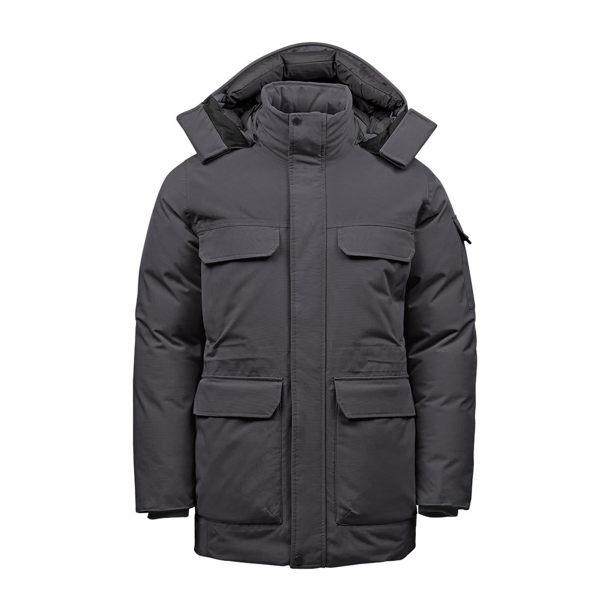 Men's Denali Parka - Granite / Black - Front