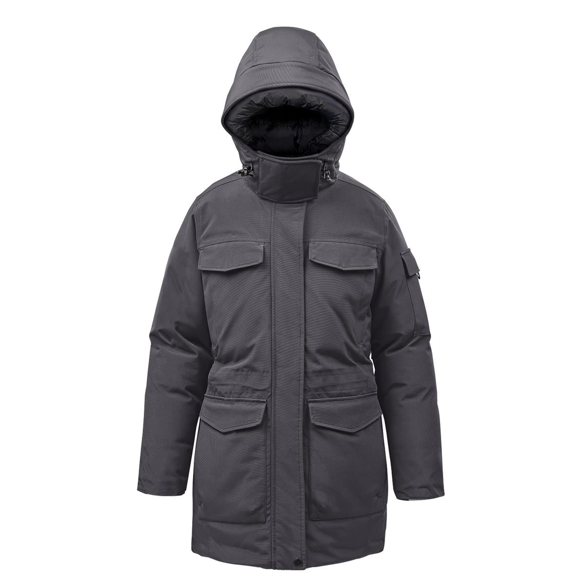 Women's Denali Parka - Granite / Black - Front