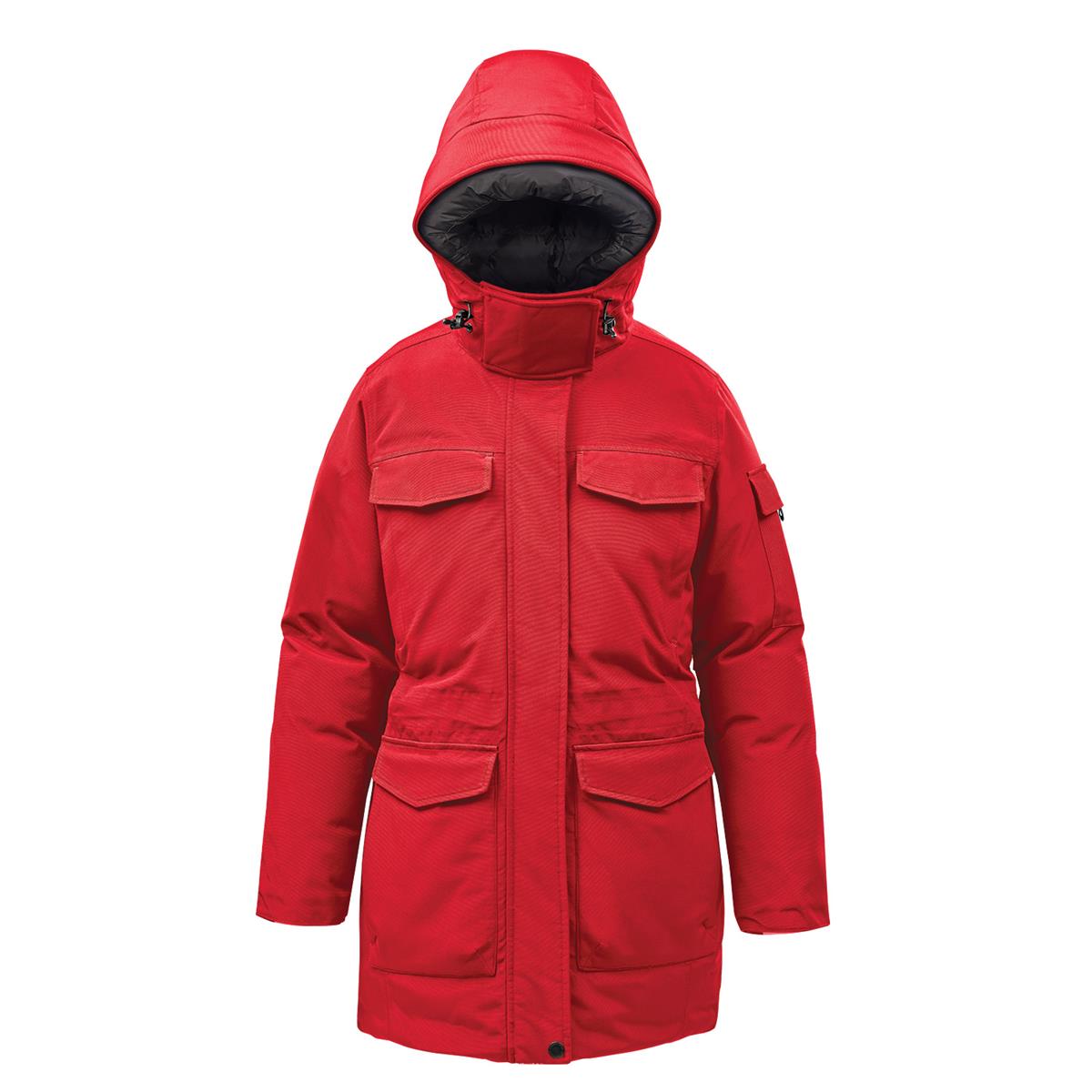 Women's Denali Parka - Red / Black - Front