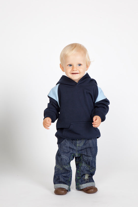 Kids Shoulder  Contrast Panel Hoodies - view