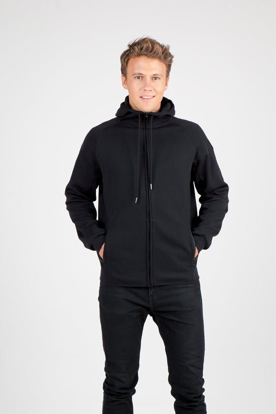 Mens 320gsm Soft cotton/bonded polar fleece Hoodie - view