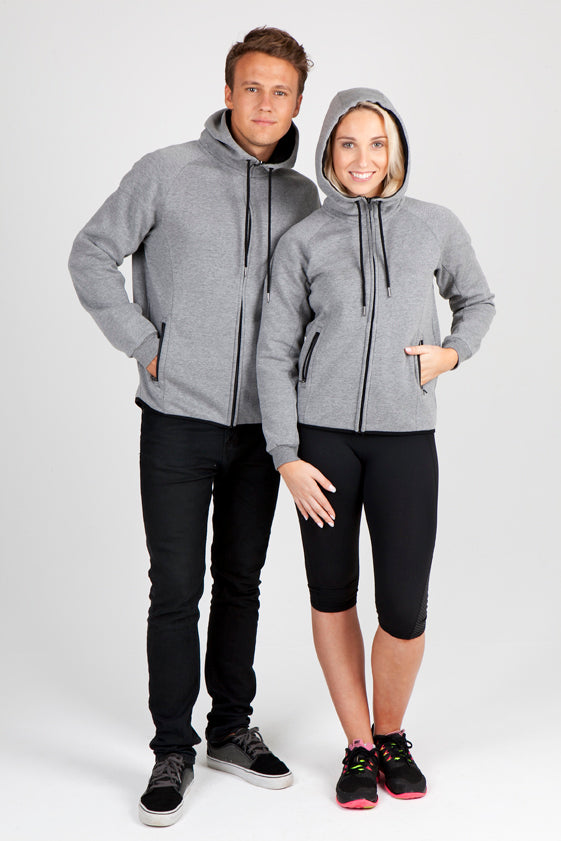 Mens 320gsm Soft cotton/bonded polar fleece Hoodie - view