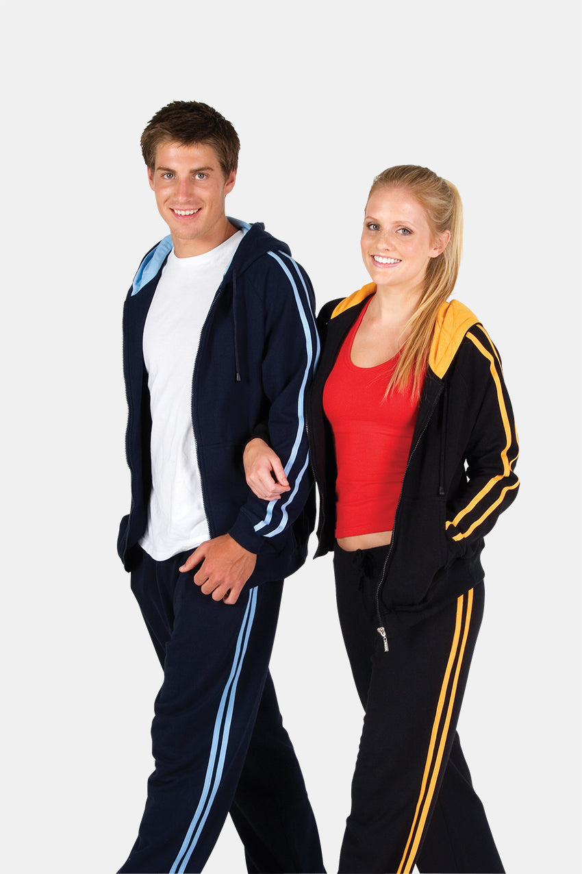 Womens/Junior stripe sleeves Hoodies - view