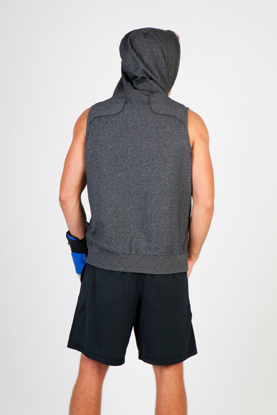 Men's Heather SLEEVELESS Hoodies - Greatness Range - view