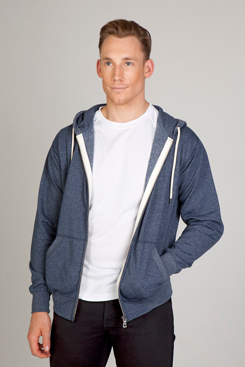 Mens Greatness Heather Zip Hoodie - view