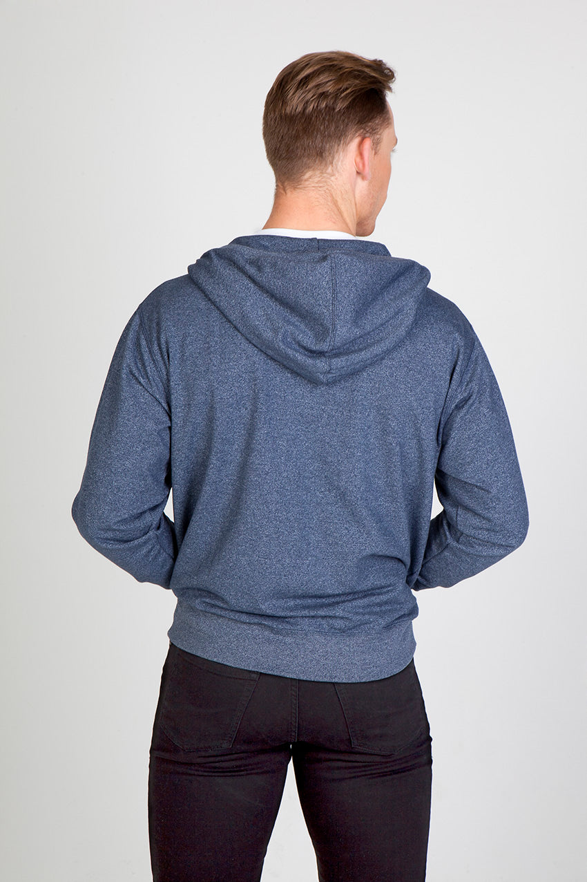 Mens Greatness Heather Zip Hoodie - view