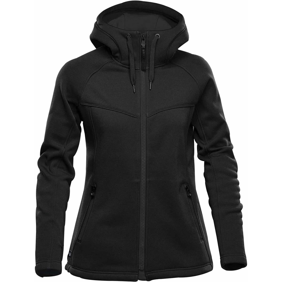 Women's Logan Performance Hoody - Black - Front