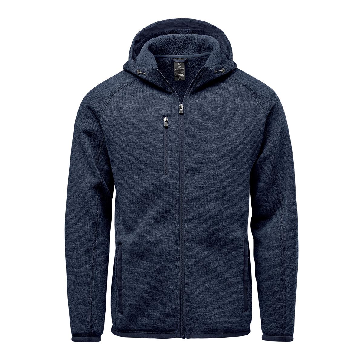 Men's Avalante Full Zip Fleece Hoody - Navy Heather - Front