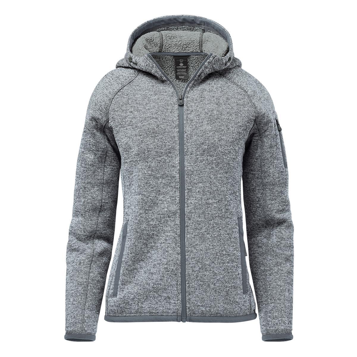Women's Avalante Full Zip Fleece Hoody - Granite Heather - Front