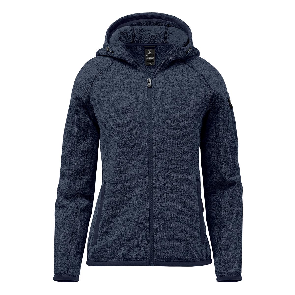 Women's Avalante Full Zip Fleece Hoody - Navy Heather - Front