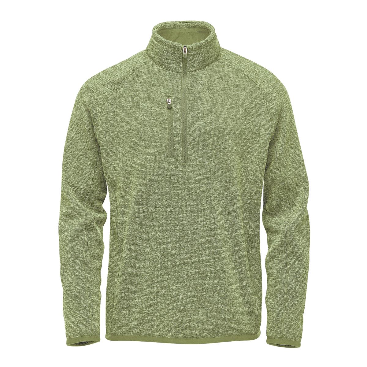 Men's Avalante 1/4 Zip Pullover - Sage Green Heather - Front