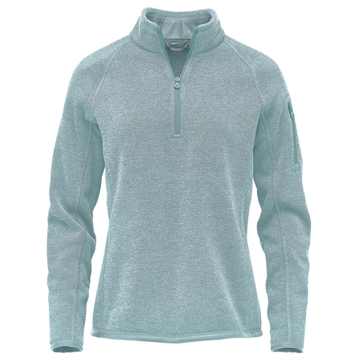 Women's Avalante 1/4 Zip Pullover - Ice Blue Heather - Front