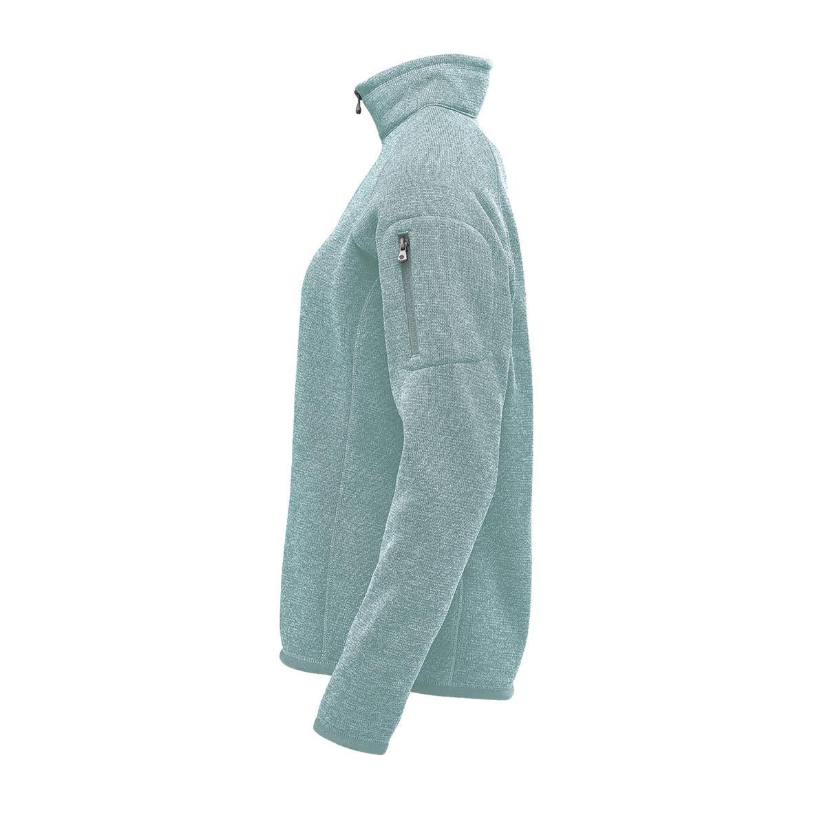 Women's Avalante 1/4 Zip Pullover - Ice Blue Heather - Back