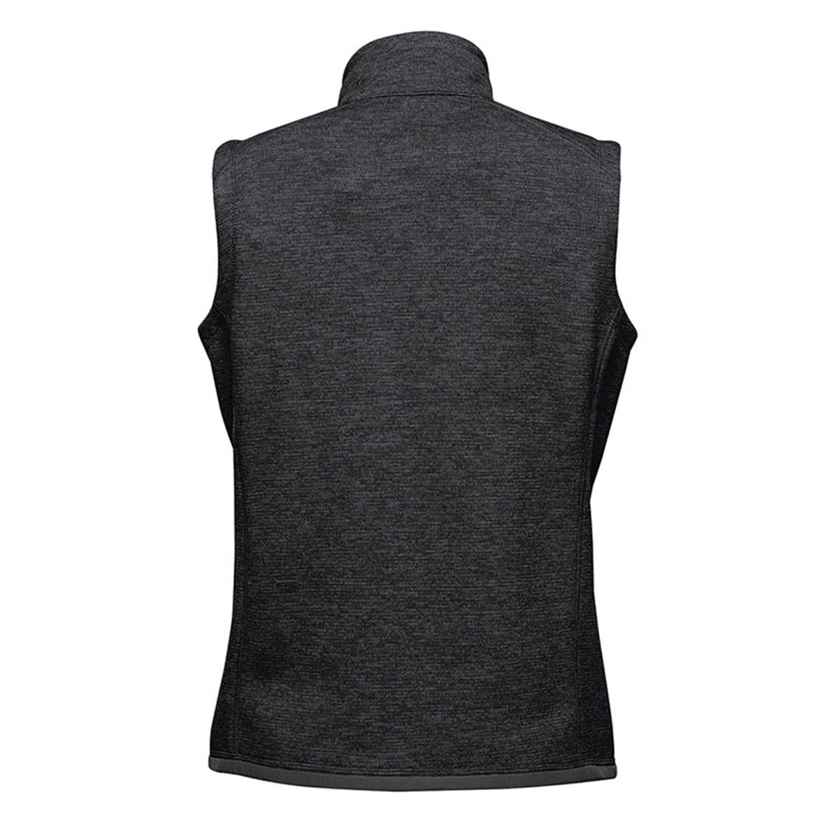 Women's Avalante Full Zip Fleece Vest - Black Heather - Back