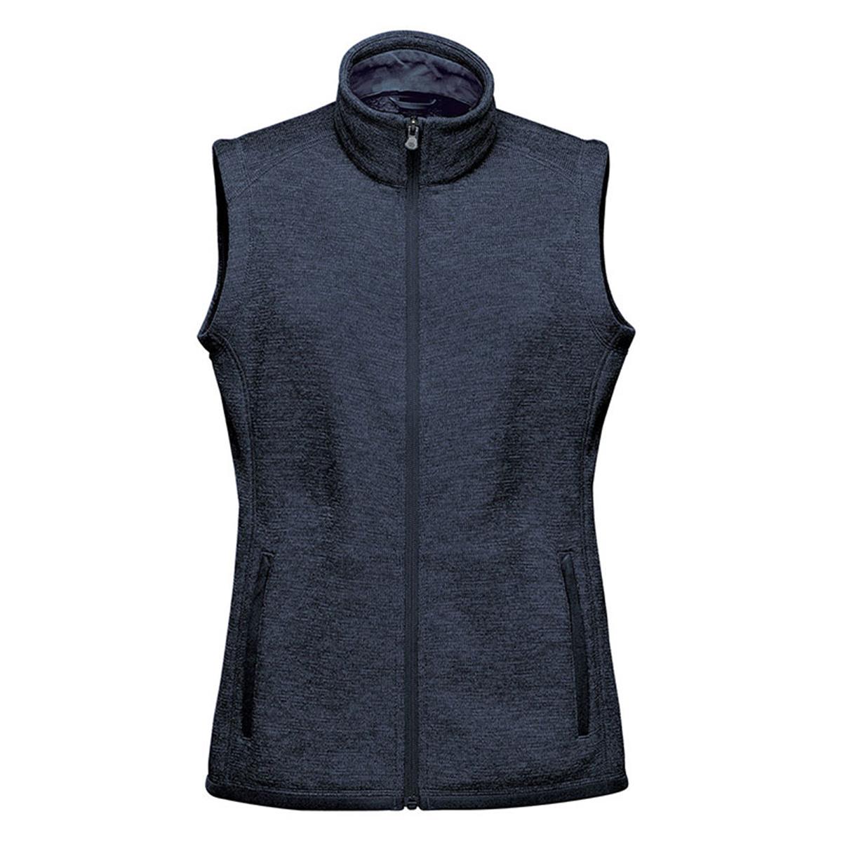 Women's Avalante Full Zip Fleece Vest - Navy Heather - Front