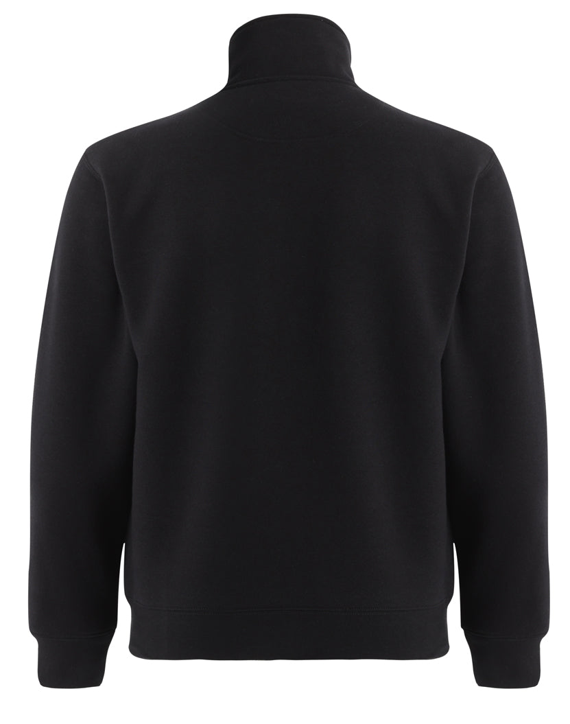 Kids Half Zip Collar Fleece Sweat - Black - Back