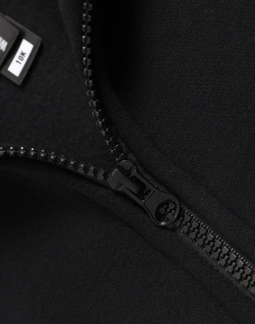Kids Half Zip Collar Fleece Sweat - Black - View