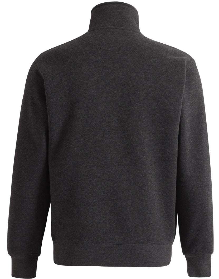 Falcon Fleece Sweat Top Unisex - Marl Charcoal - Back