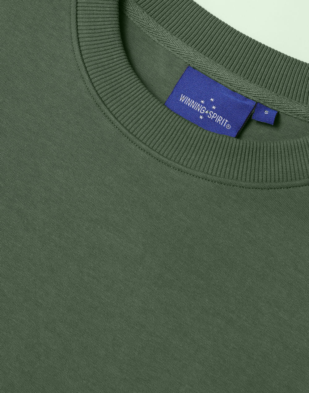 Airlayered CVC Crew Neck Sweater Unisex - Army Green - View
