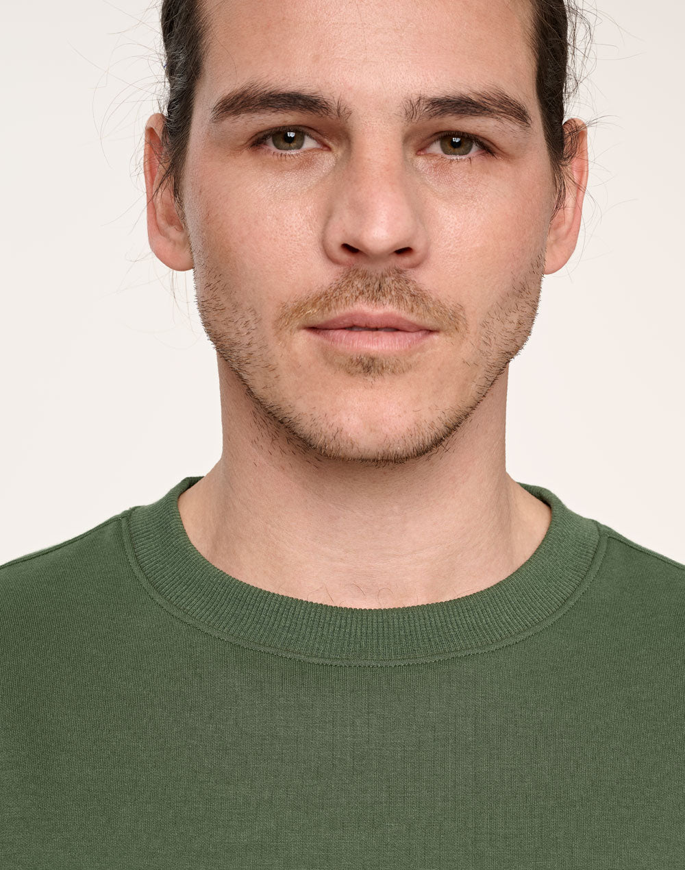 Airlayered CVC Crew Neck Sweater Unisex - Army Green - View