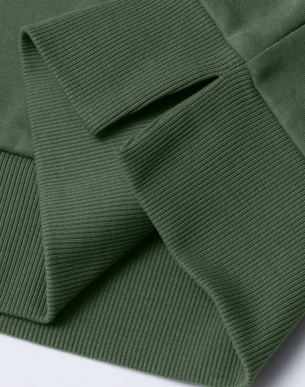 Airlayered CVC Crew Neck Sweater Unisex - Army Green - View