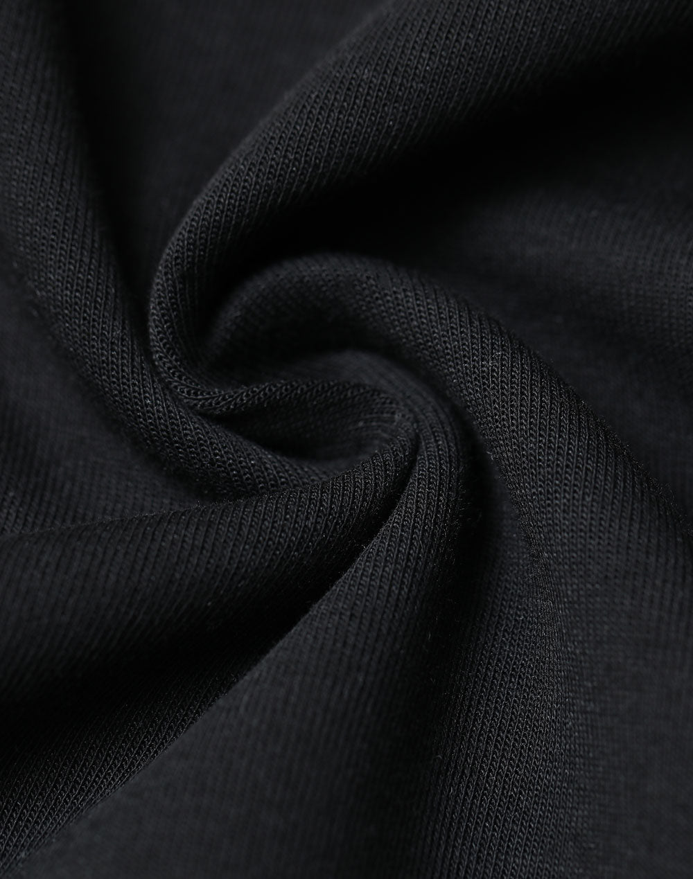 Airlayered CVC Crew Neck Sweater Unisex - Black - Fabric
