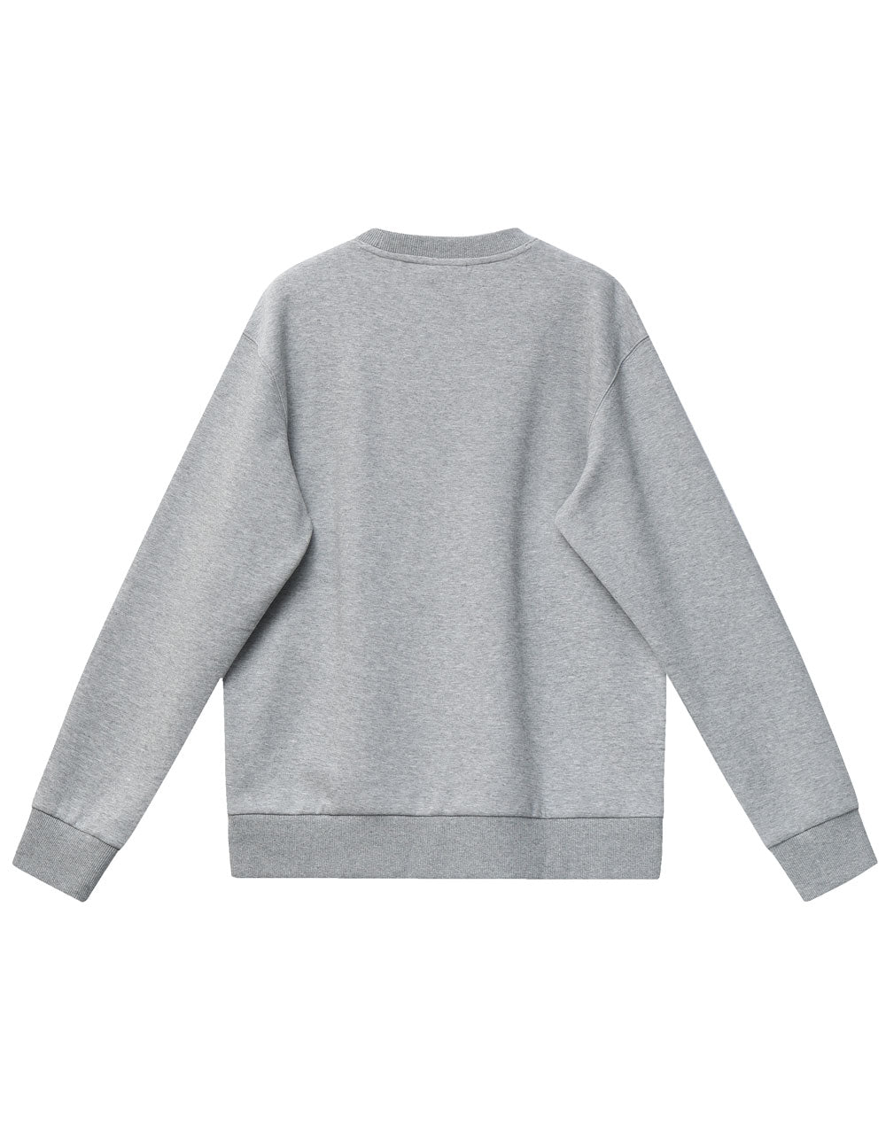 Airlayered CVC Crew Neck Sweater Unisex - Grey - Back