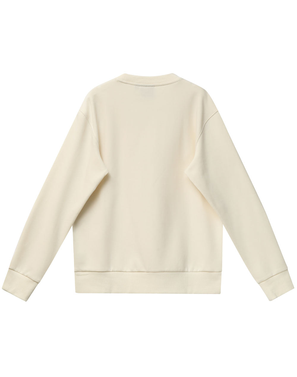 Airlayered CVC Crew Neck Sweater Unisex - Natural - Back