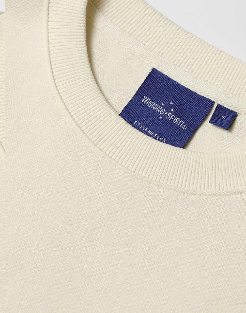 Airlayered CVC Crew Neck Sweater Unisex - Natural - View