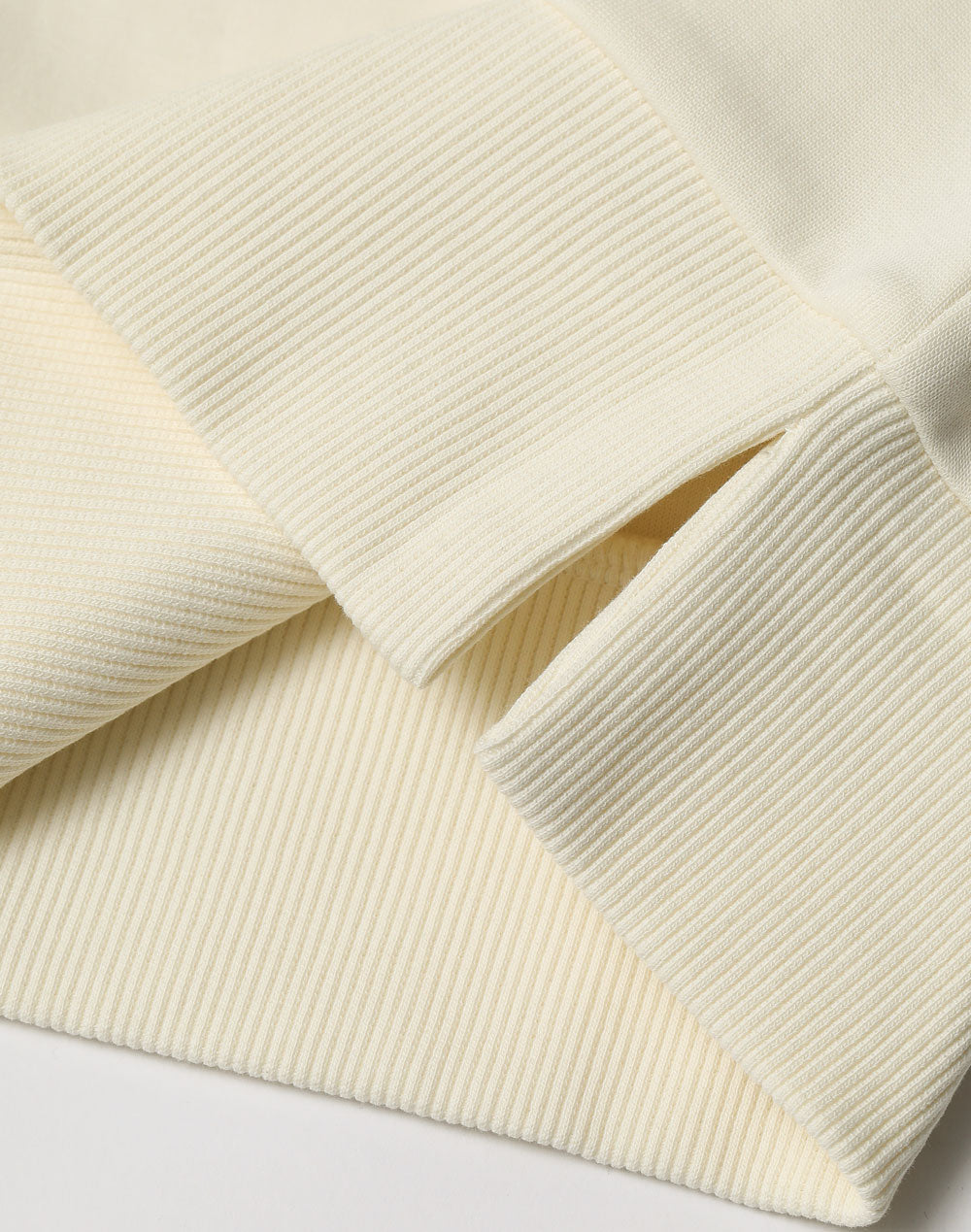 Airlayered CVC Crew Neck Sweater Unisex - Natural - View