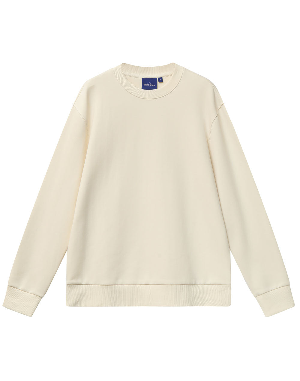 Airlayered CVC Crew Neck Sweater Unisex - Natural - Front