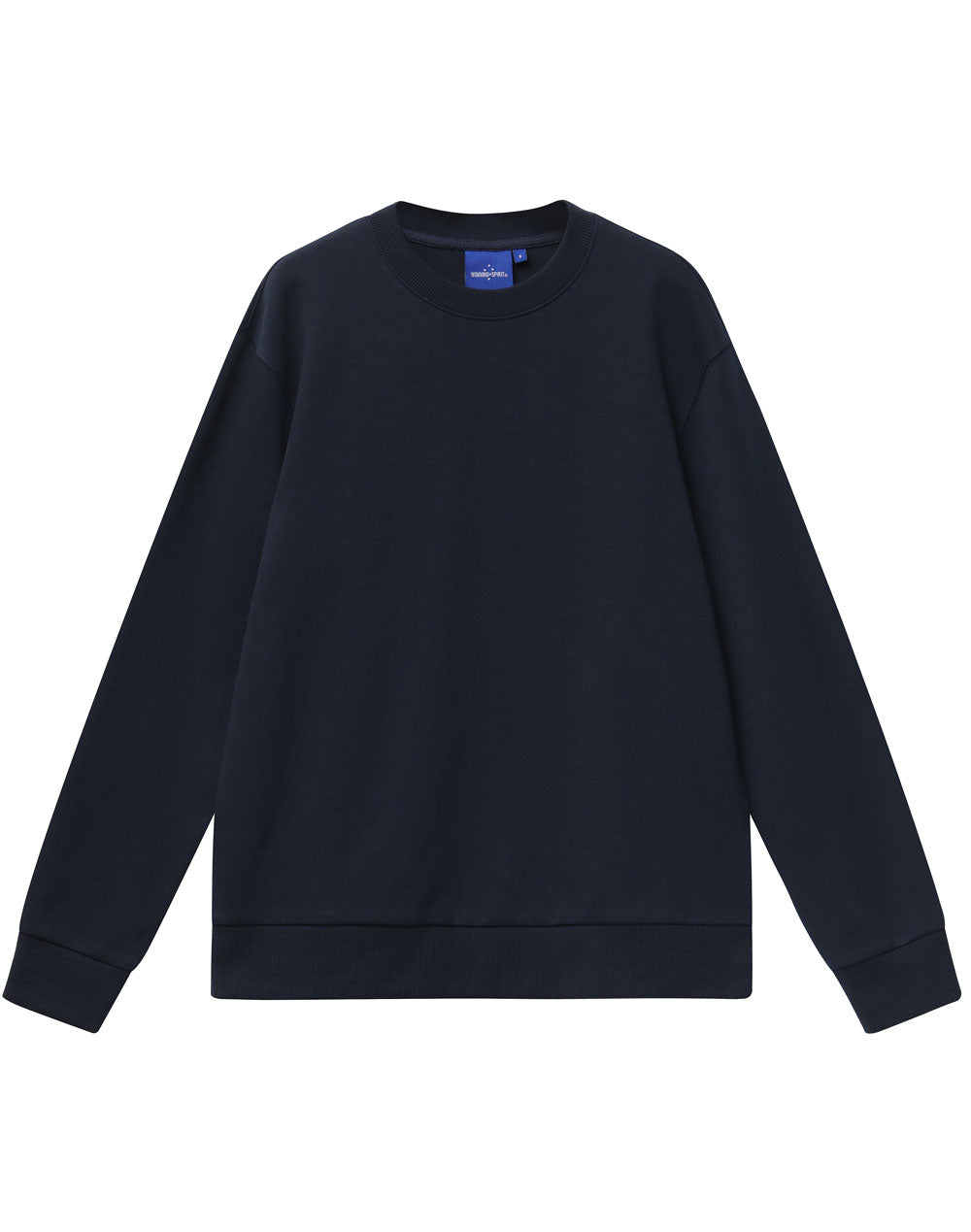 Airlayered CVC Crew Neck Sweater Unisex - Navy - Front