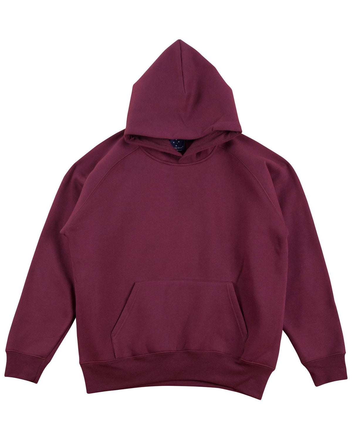 Warm Hug Kids' Fleece Hoodie - Maroon - Front