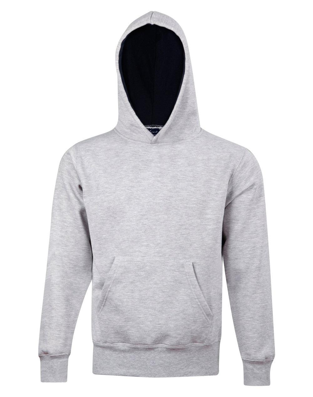 Passion Fleece Hoodie Kids' - Grey/Navy - Front