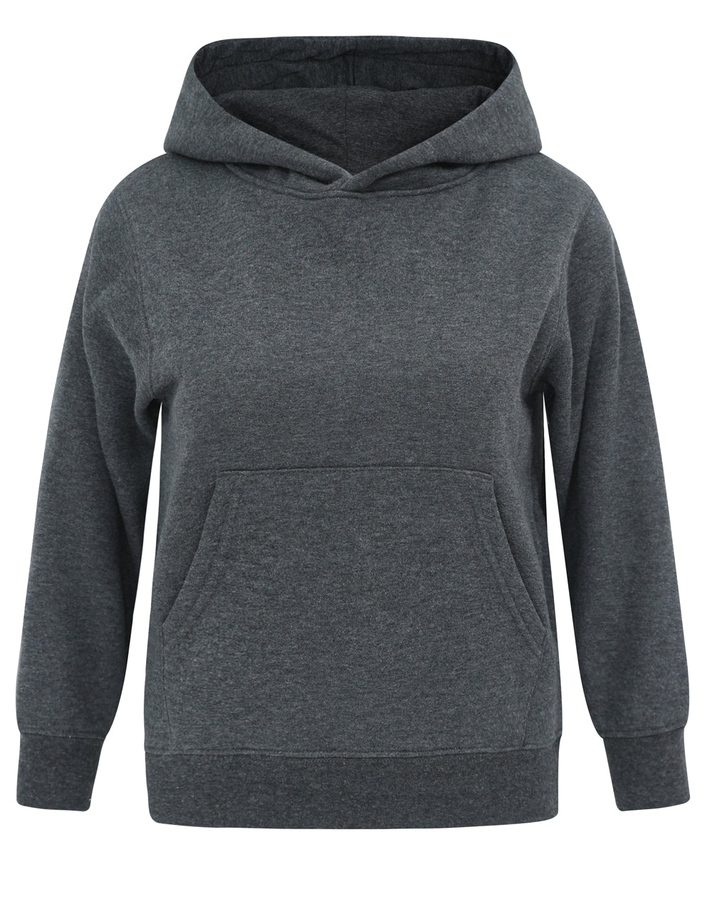 Passion Fleece Hoodie Kids' - Marl Charcoal/Marl Charcoal - Front