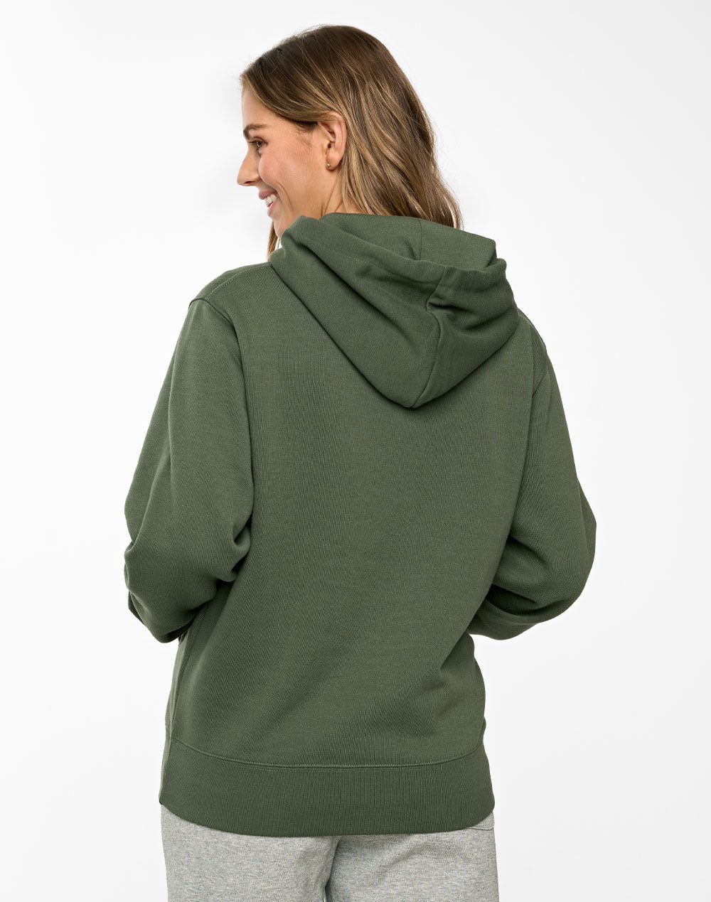 Passion Fleece Hoodie - Unisex - Army Green/Army Green - Back