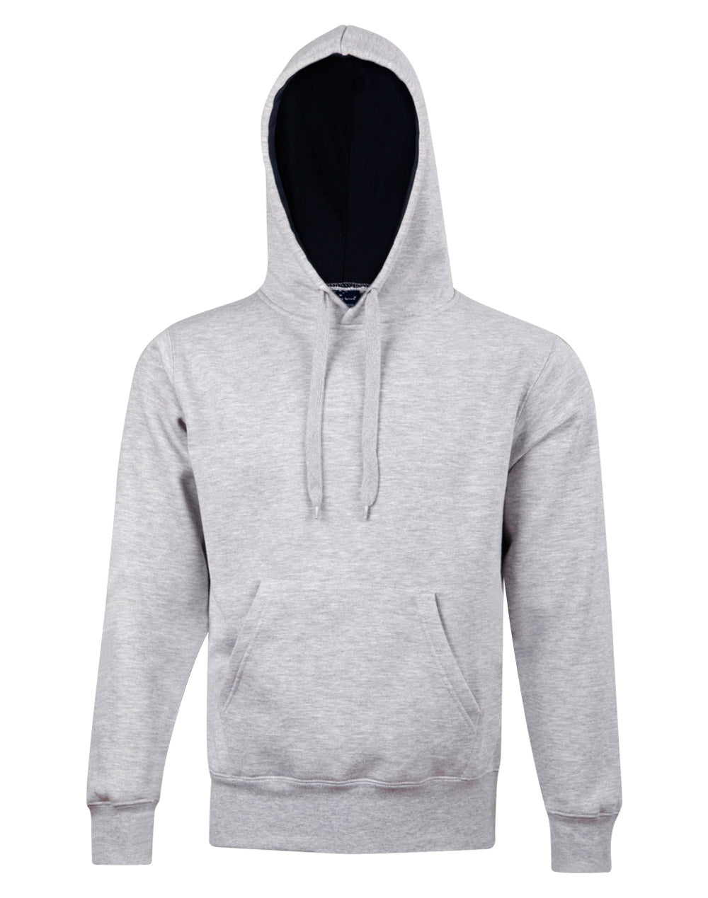 Passion Fleece Hoodie - Unisex - Grey/Navy - Front