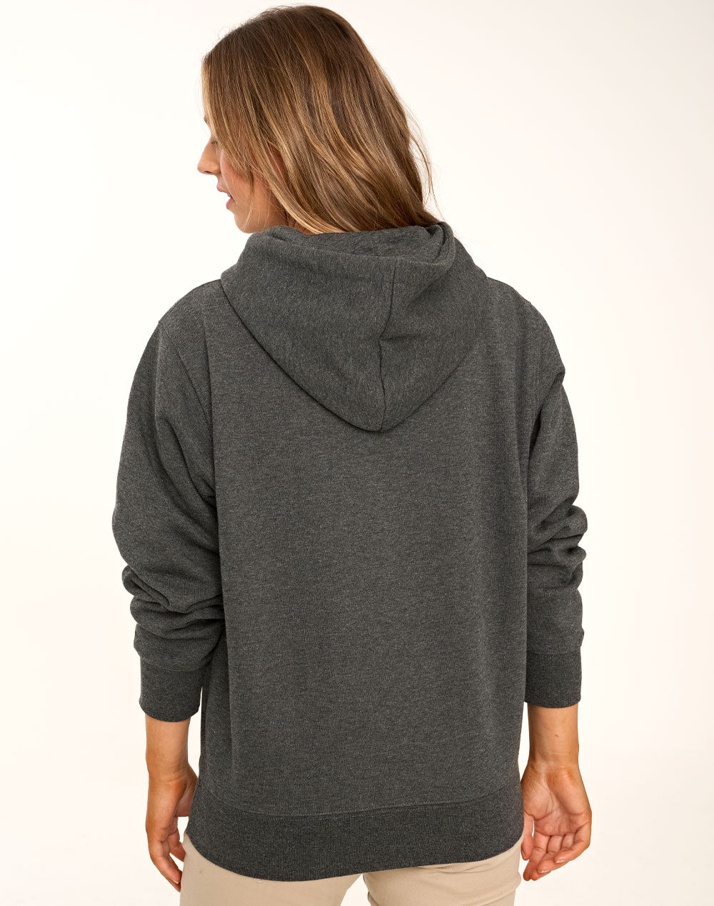 Passion Fleece Hoodie - Unisex - Marl Charcoal/Marl Charcoal - Back