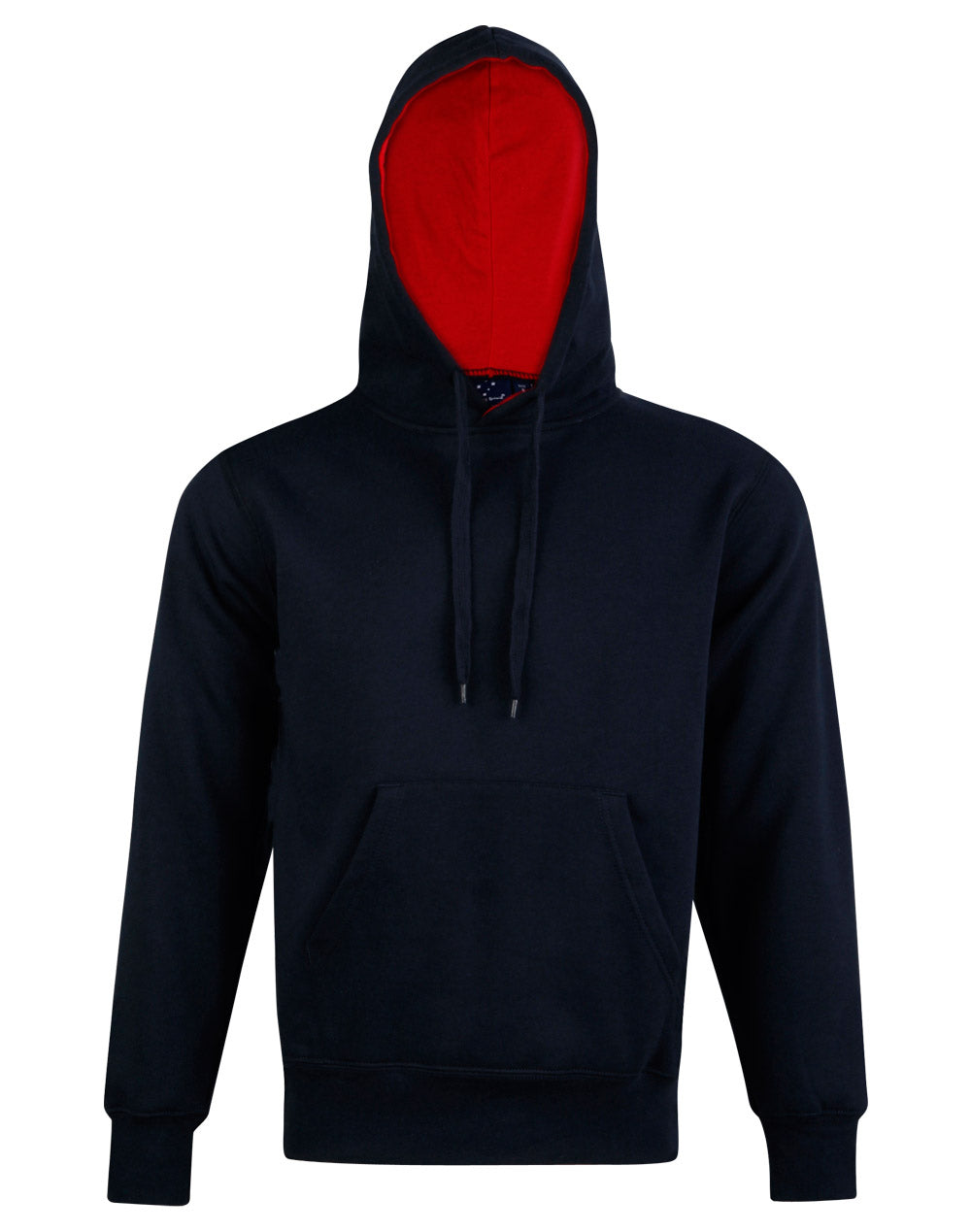Passion Fleece Hoodie - Unisex - Navy/Red - Front