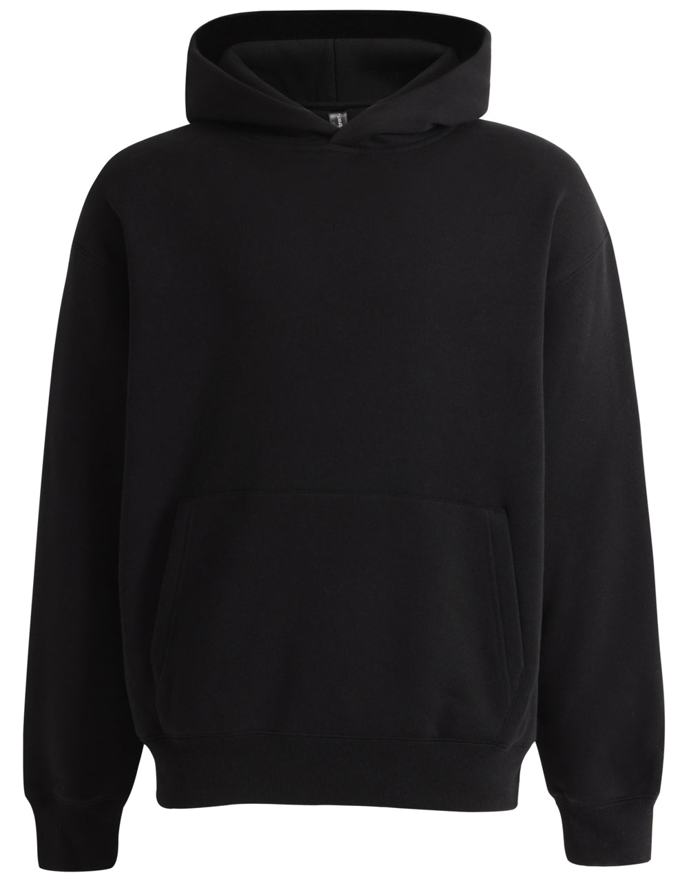 Unisex Premium Fleece Oversized Hoodie - Black - Front