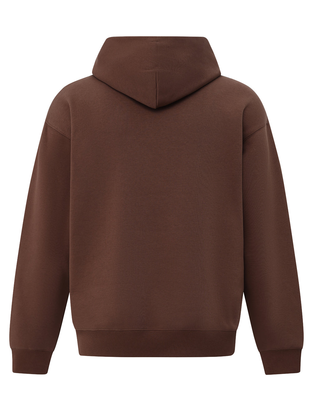 Unisex Premium Fleece Oversized Hoodie - Walnut - Back