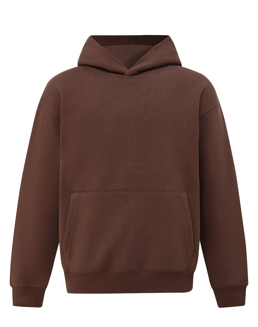 Unisex Premium Fleece Oversized Hoodie - Walnut - Front