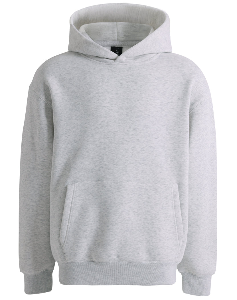 Unisex Premium Fleece Oversized Hoodie - White Marl - Front