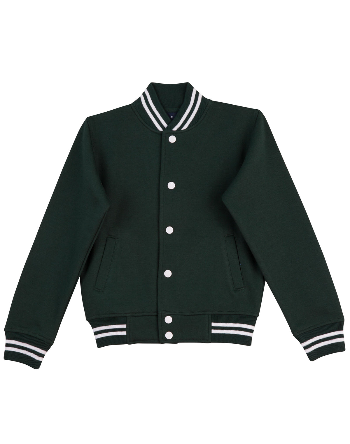 Fleece Letterman Kids' - Bottle/White - Front