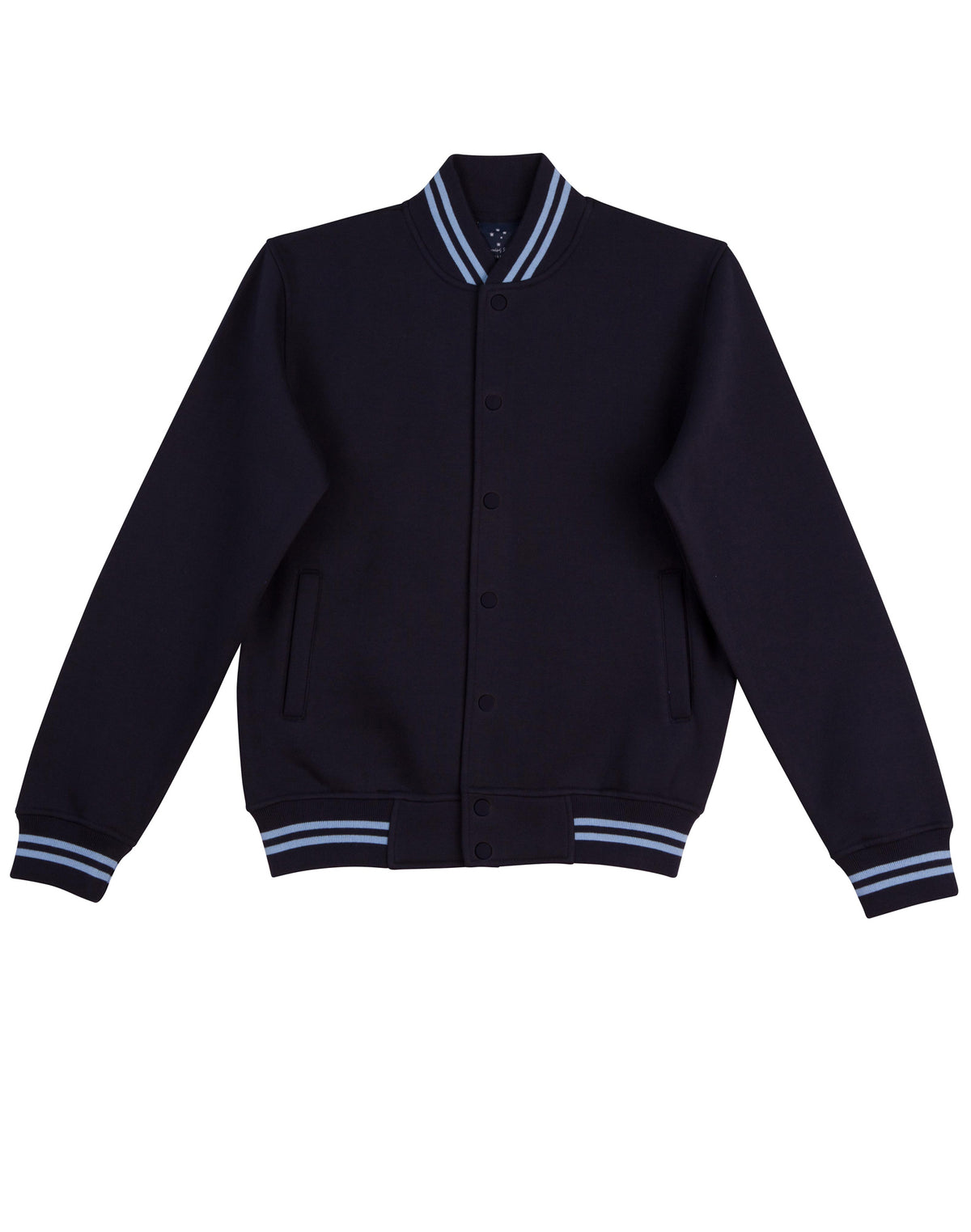 Fleece Letterman Kids' - Navy/Skyblue - Front