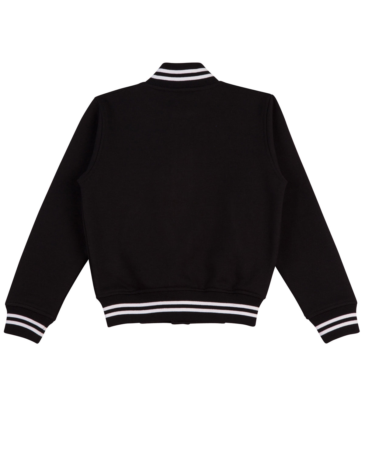 Fleece Letterman - Unisex - Black/White - Back