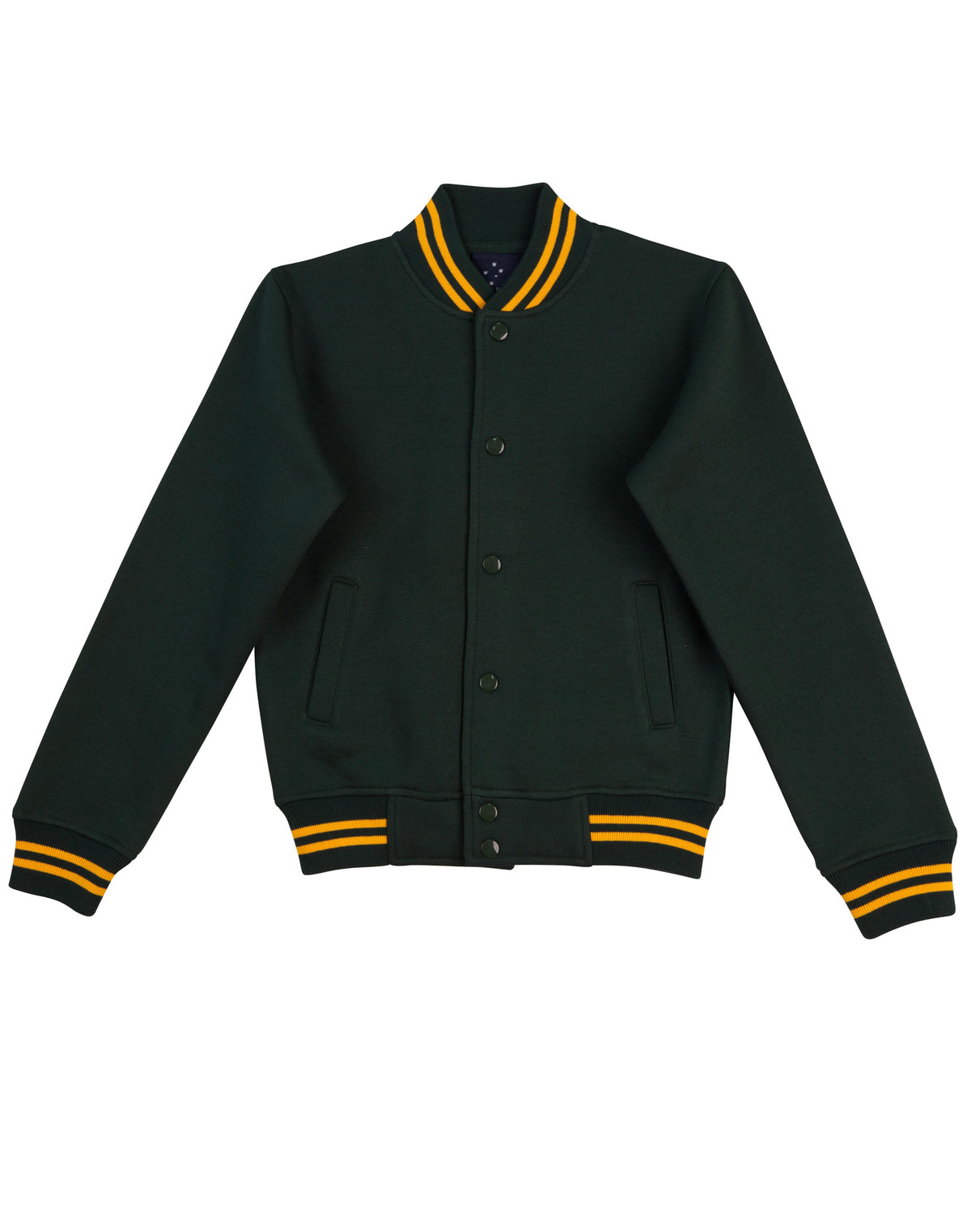 Fleece Letterman - Unisex - Bottle/Gold - Front